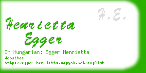 henrietta egger business card